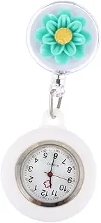 [VALICLUD] Silicone Nurse Table Flower Watch for Gold Nurses Fob Watch Fanny Birthday Women Cute Girl Nursing Watch Pocket Watch Quartz Watch Pink Mirror Material: Ordinary Glass