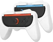 VGBUS 2Pack Joy-Con Grips for Nintendo Switch 2 (2025),Ergonomic Design Controller Grip Kit Accessories for Switch 2. (2PACK-WHITE)