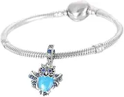 [Mon & Sons] Cat Dog Glow In Dark Dreamcatcher Sea Ocean Mother Daughter Lucky Ladybird Owl Charm Bead Pendant 925 Sterling Silver Compatible With Pandora Charm Moments Bracelet