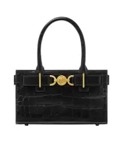 Versace Embossed Crocodile Effect Medusa Handbag