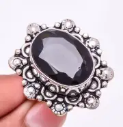 Black Onyx Gemstone 925 Sterling Silver Jewelry Ring s.7 M1568