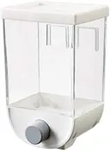 Whole Grain Storage Box Kitchen Wall-Mounted Grain Storage Box Food Can Oatmeal Dispenser Nut Box 1000ml White One Size
