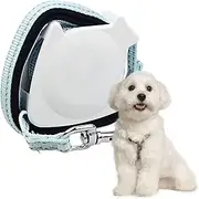 Retractable Dog Leads, 4.59 Ft Knot Proof Automatic Retractable Puppy, 10.5/9.6/3.7 Cm Rope Large Grip Design, White and Black Puppy Harness Strap for Training, Abs+Polyester