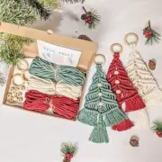 Christmas Tree Macrame DIY Kit for Beginners Hanging Ornaments for Holiday Decor
