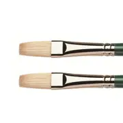 2x Winsor & Newton WOC Winton Hog Long Flat Paint Brush Oil Art Painting Size 8
