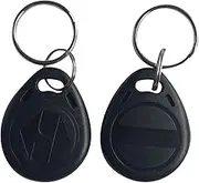 Yarongtech 10 x Programmable RFID Key Fob 125KHz Blue Red Yellow Blank T5577 Hotel Key, black, T5577