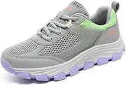 [Jakcuz] Hiking Shoes for Women & Men with Arch Support Breathable Cushion Lace-up Casual Walking Shoes