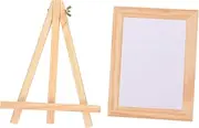 LALAFINA 1 Set Blackboard Desktop Chalkboard Chalk Board Markers Compact Chalkboard Tabletop Chalkboard Desktop Easel Chalkboard Easel for Kids Wooden Message Board White with Base Office
