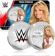 FANTASY CLUB Trish Stratus WWE 32mm Official Collectible Coin - Tribute to The Queen of The Ring and 7 Times Female Champion - Limited Edition for Fans and Collectors