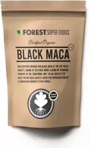 Certified Organic Potent Black Maca Root Raw 250G - the Most Potent Maca Vari...