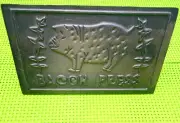 Pig Bacon Grilled Cheese Steak Press Heavyweight Cast Iron w/ Wooden Handle