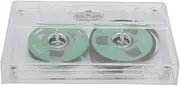 Empty Sound Cassette, Roll to Roll, Empty Cassette, Normal Preload, Transparent Box, Compact, 50 Minutes for Music Recording (Green)