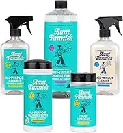 Aunt Fannie's Whole Home Cleaning Bundle: All Purpose Spray, Floor Cleaner, Glass & Window Cleaner, Multi-Surface Wipes, Carpet Refresher, Packaging May Vary