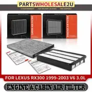 1x Engine & 1x Activated Carbon Cabin Air Filter for Lexus RX300 99-03 V6 3.0L (for: Lexus)