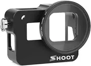 XTGP505A Protective Al num Alloy Camera Cage Ske n Housing Case with 52mm Filter for Hero 7 Black/Hero 6/Hero 5/Hero(2018) Action Camera Black One Size