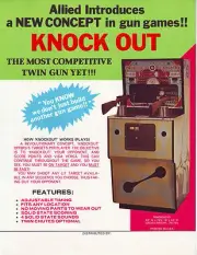 ALLIED KNOCK OUT RIFLE ARCADE GAME MACHINE NOS SALES ADVERTISING FLYER