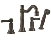 Roman Tub Faucet w Handshower Mirabelle St Martin Oil Rubbed Bronze MIRSM4RTGORB