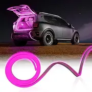 NHHEO Car LED Strip Light For Trunk, 79Inch IP67 Silicone Waterproof Neon Light Strip Embedded, Flexible Cutting Universal Auto Interior Lights(Pink)
