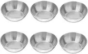 BIUDECO 6Pcs Stainless Steel Round Dipping Bowls Versatile Food Sauce Dish for Appetizers Condiments and Desserts for Home Restaurants and Catering