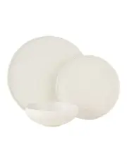 [Maxwell & Williams] Onni High Rim Dinner Set 12 Piece Gift Boxed in Speckle White