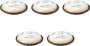 Set of 5, Kamogawa Ceramic Plate, 6.6 x 2.3 inches (16.7 x 5.8 cm) | Setomonohonpo, Ceramic Plate, Lid Reinforced