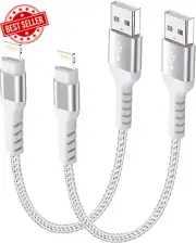 Iphone Charger Cable 2Pack 0.3M USB a to Lightning Cable Apple Mfi Certified Iph