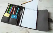 for A5 Sketch Book bag notebook paint pencil cover jacket slipcase leather X205