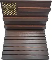Coin Rack, Non Slip Star Coin Display Case, Sturdy Wooden Badge Organizer for Home, Living Room, Bedroom & Study Reusable Coin Holder for Collectors and Decor