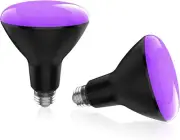 BR30 UV Black Light Bulb - 15W(100w Equivalent) E26 Medium Base, UVA