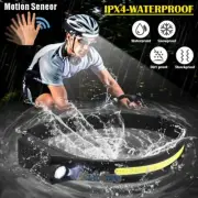 COB LED Motion Sensor Headlamp USB Rechargeable Torch Headlight Flashlight 5Mode