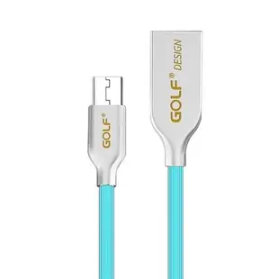 GOLF USB 2.0 轉 Micro USB 鋅合金接頭多彩細線(1M)