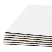 25 Pack 11x17 White Corrugated Cardboard Sheets, Flat Inserts for Mailing