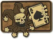 [M-Tac] Morale Patch Joker Skull Death Card Tactical 3D PVC