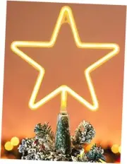 14.5-Inch Christmas Tree Topper Large 5 Point Star Five Point Star Light