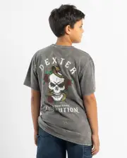 [Dexter] Dexter Boys' Hazard T-Shirt in Light Grey Acid Size 12 12 Light Grey Acid