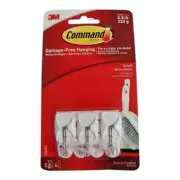 3M Command Brand Damage-free Hanging Small Wire Hooks Strongly Holds 0.5 lb