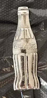COCA-COLA SILVER PLATED BOTTLE PIN HATPIN