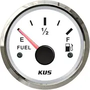 KUS Oil Fuel Level Gauge Meter Indicator 0-190ohm 52MM(2") with Backlight 12V/24V