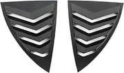 Compatible for Tesla Model Y 2020-2022 2023 2024 Carbon Fiber Rear Window Louver Shutter Spoiler Panel Side Vent Cover Trim(Black Baking Varnish)