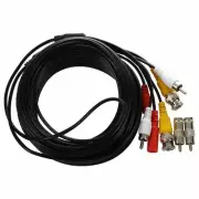 VideoSecu 50-Ft Pre-Made All-in-One Audio Video Power CCTV Security Camera Cable