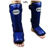 Windy shin guards Blue ( S,M,L, XL ) Genuine leather Training Muay Thai MMA K1