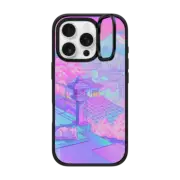 iPhone 16 Pro Impact Ring Stand Case MagSafe Compatible Fuji Blossom