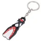 PVC Mini Diving Theme Key Ring Unique Short Flipper Shape Keychain Fin FTD