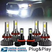 200W H9+H11+H11 LED Headlight Fog Light Bulbs Kit x6 For Toyota Tacoma 2016-2019 (for: Volvo)