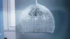 NIB Nice 13"x12" Modern-Design PENDANT Ceiling LIGHT w/ Twisted Aluminum Shade