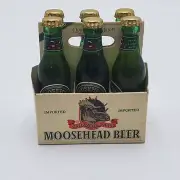 RARE Mini 6 Pack Moosehead Beer Glass Bottles Canadian Lager