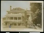 Exterior view of the Burnett Sanitarium in Fresno in 1907 California Old Photo
