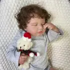 19" Lifelike Reborn Baby LouLou with Hair Transplant Movable Limbs Doll Sleeping