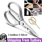 Golden+Silver Heavy Duty Stainless Steel Kitchen Scissor Shear Fish Chicken Bone