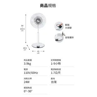 SAMPO聲寶 微電腦DC直流馬達抑菌立扇-尺寸任選(14吋/16吋) SK-FJ14PD/SK-FJ16PD